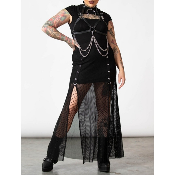 Killstar Paragon Fishnet Maxi - Picture 6 of 9